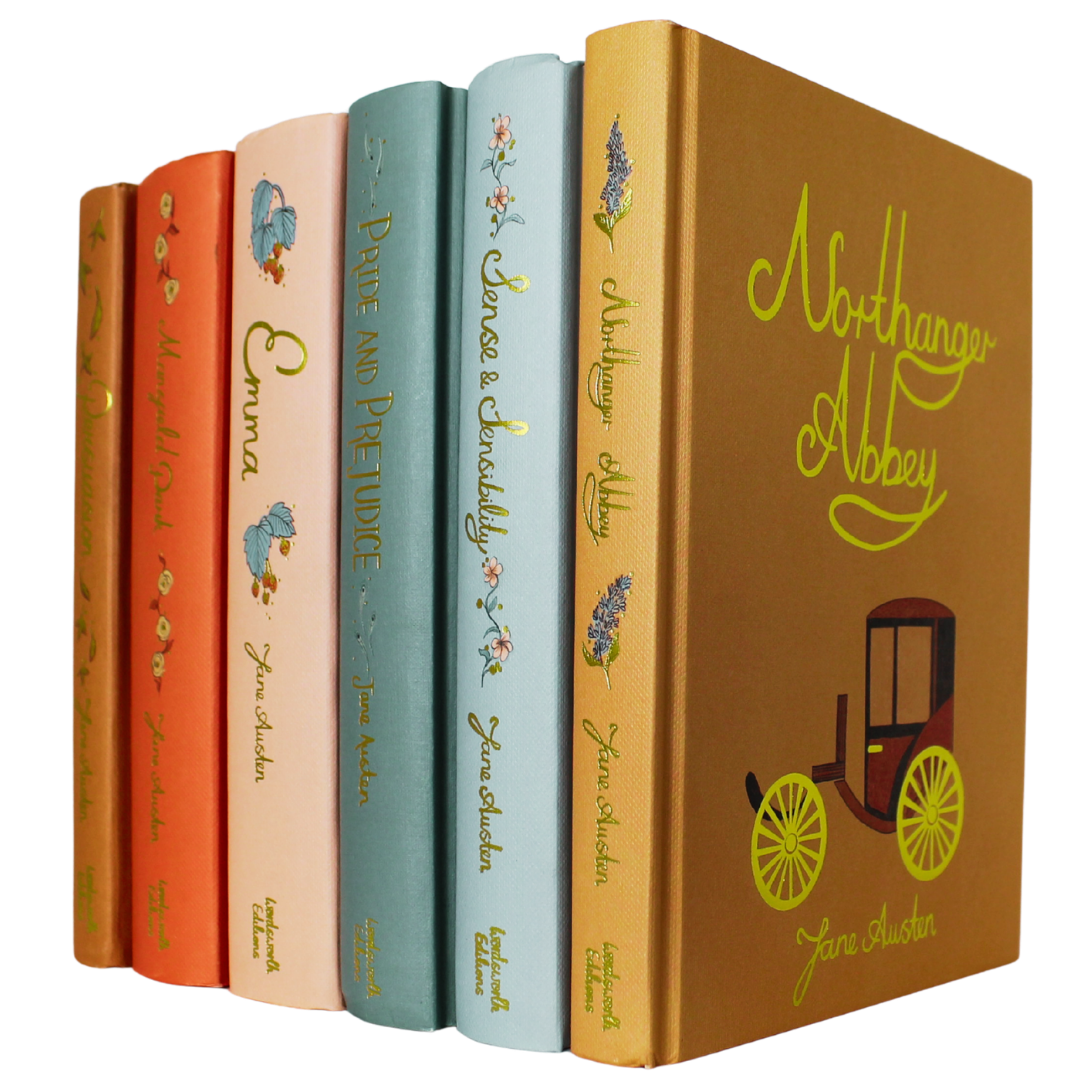 Six of Jane Austen's Wordsworth Collectors Editions: Emma Sense and Sensibility Persuasion Pride and Prejudice Northanger Abbey Mansfield Park - Now Only R1,021.52
