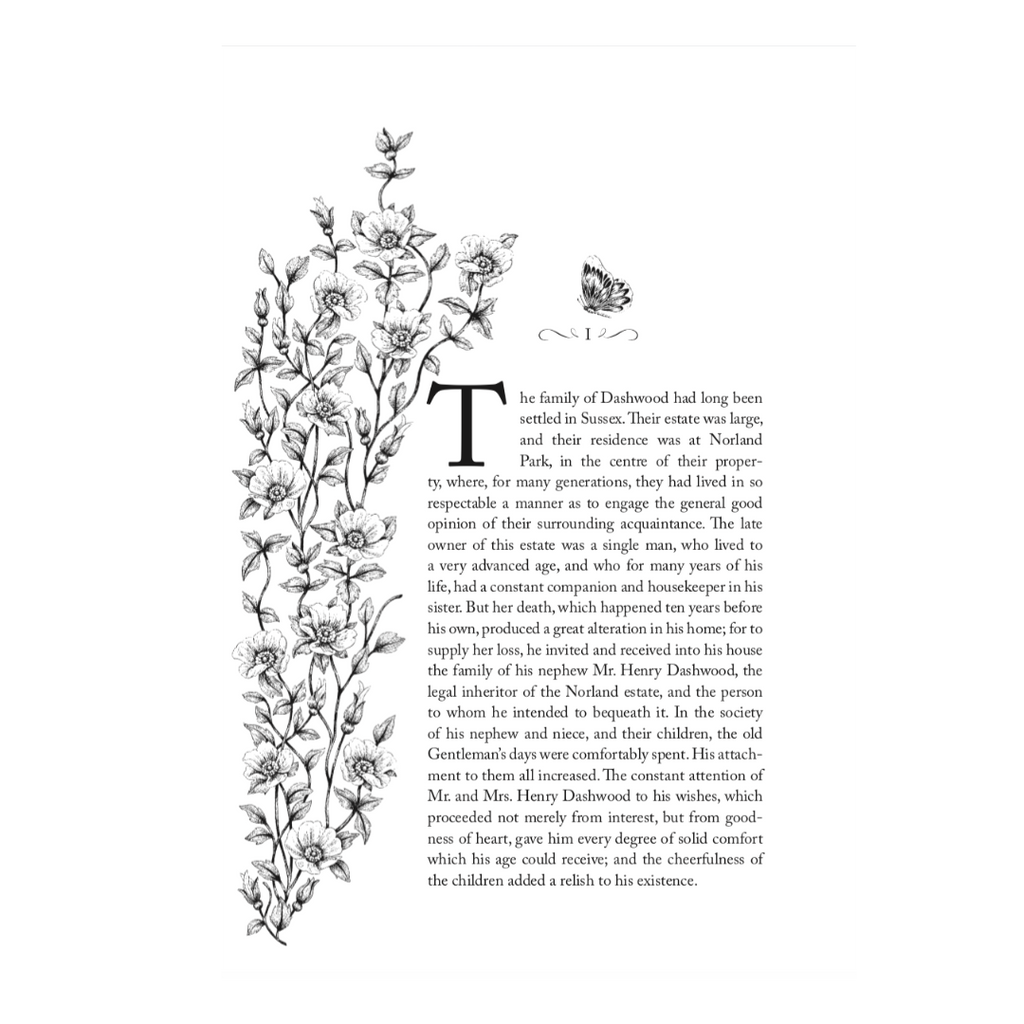 Cranford Sprayed Edges l Sense and Sensibility - Jane Austen. Step into Jane Austen’s world of wit, restraint and emotional complexity with this beautiful classic novel - Now only R329.95