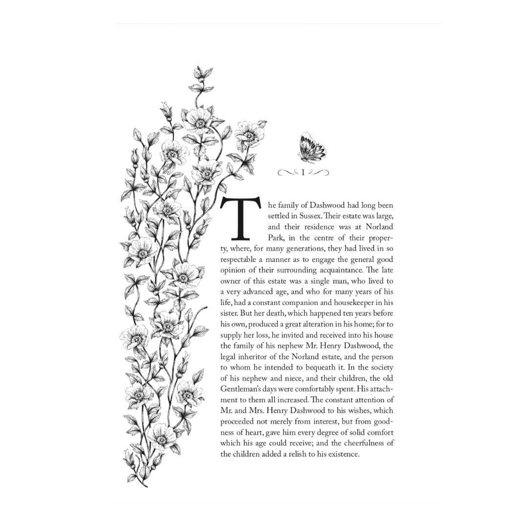 Cranford Sprayed Edges l Sense and Sensibility - Jane Austen. Step into Jane Austen’s world of wit, restraint and emotional complexity with this beautiful classic novel - Now only R329.95